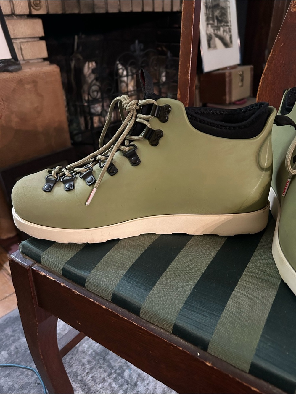 Native Fitzsimmons City Lite Men’s Olive Green Hiking Boot with White Sole - Picture 7 of 10